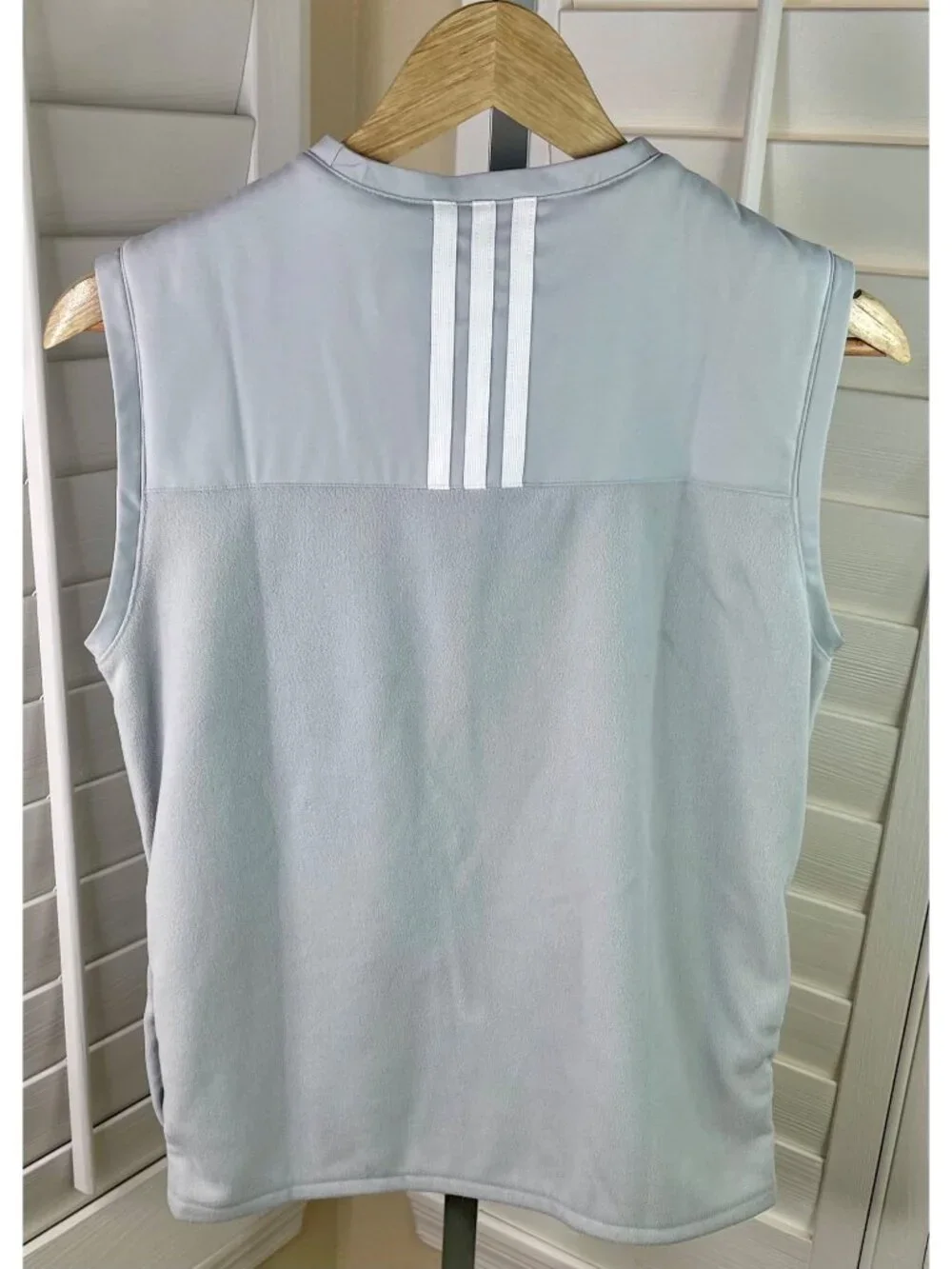 Adidas U Tech Vest Grey Full-Zip Sleeveless Golf Jacket IS9702, Boys Large - NWT